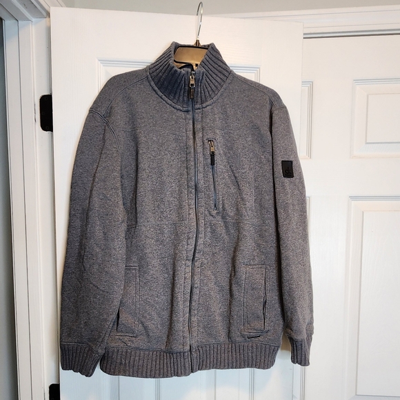 Mens Calvin Klein Full Zip Sweat Jacket Grey Size Large - Picture 2 of 8